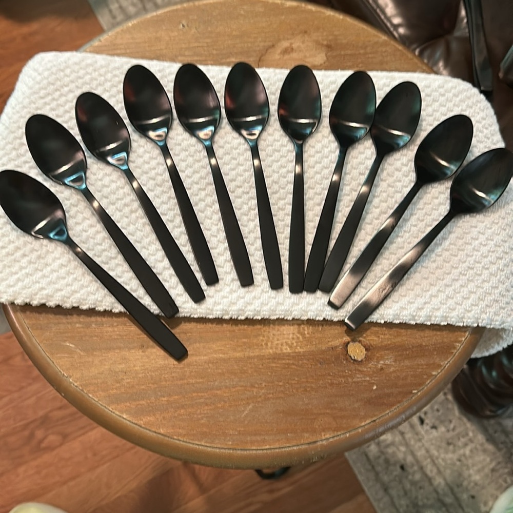 π΄4, 8 or 12 Piece Set(s) of Hearth & Hand Magnolia Matte Black Flatware π΄ - Picture 7 of 14